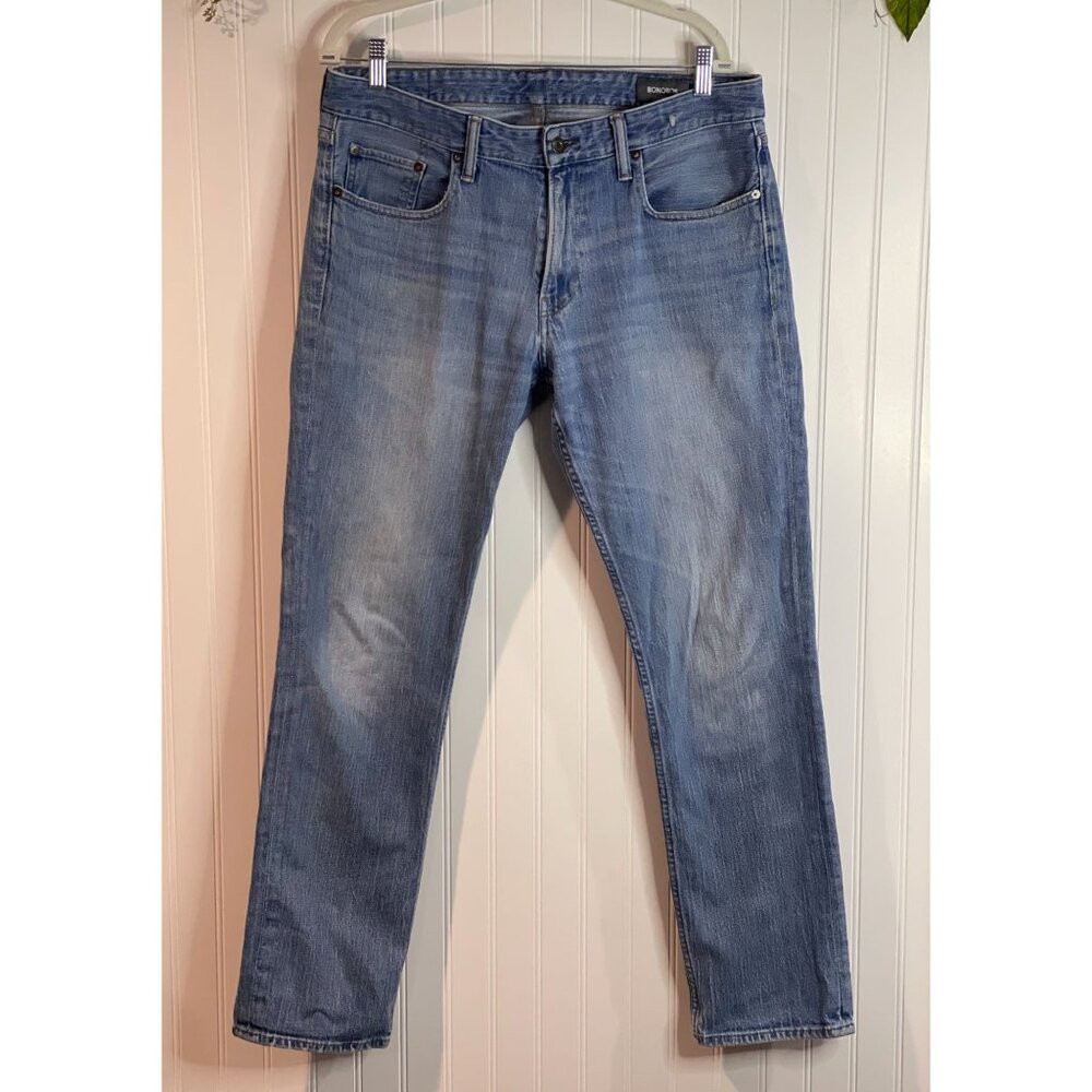 Bonobos Mens Jeans 35x32 Blue Slim Fit Cotton Denim